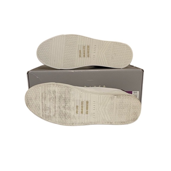 Ted Baker Men's Off-White and Brown Sneakers - Picture 8 of 9